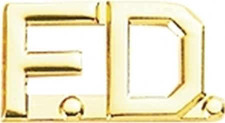 F.D. COLLAR PINS - 3/8" TALL - SOLD in PAIRS.